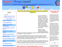 Tablet Screenshot of magnetictherapyfacts.org